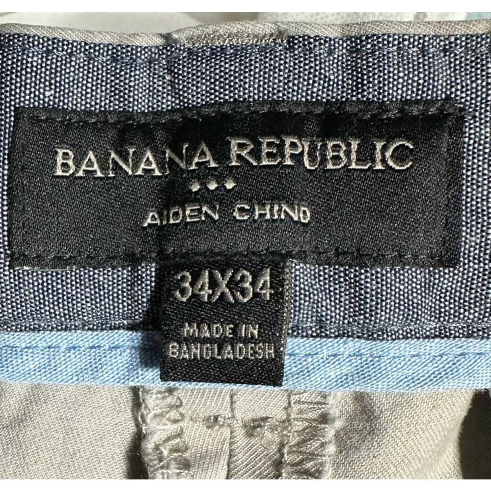 Banana Republic Men's Aiden Light Tan Chino Pant 34‎ x 34 - Picture 3 of 5